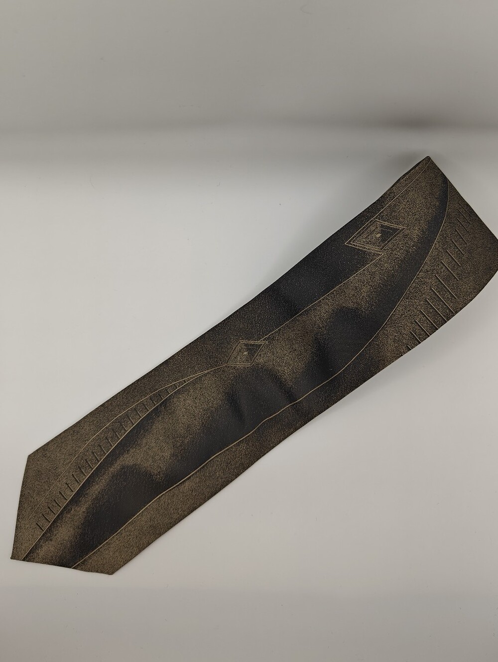 90s Puritan Black and Brown Tie